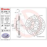 Remschijf BREMBO XTRA LINE BREMBO, Remschijftype: Geperforeerd / Geventileerd, u.a. für Audi