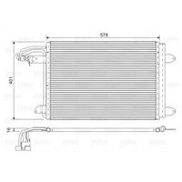 Condensor, airconditioning Valeo, u.a. für VW, Audi, Seat, Skoda