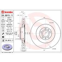 Remschijf COATED DISC LINE BREMBO, Remschijftype: Binnen geventileerd, u.a. für VW, Audi