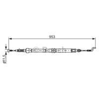 Seilzug, Feststellbremse | BOSCH (1 987 477 707)