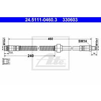 Bremsschlauch Vorderachse ATE 24.5111-0460.3
