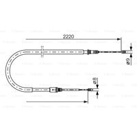 BOSCH Handbremsseil 1 987 477 652 Bremsseil,Seilzug Feststellbremse RENAULT,LAGUNA II Grandtour KG0/1_,LAGUNA II BG0/1_