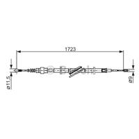 BOSCH Handremkabel AUDI,VW,SKODA 1 987 477 686 1J0609721R,4745V5,4745V5  4745V5,1J0609721R,1J0609721AR,1J0609721L,1J0609721R