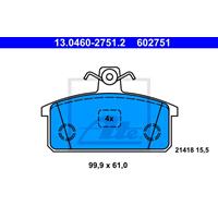 Bremsbelagsatz, Scheibenbremse Hinterachse ATE 13.0460-2751.2