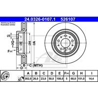 volvo Powerdisc remschijf geventileerd 24032601071