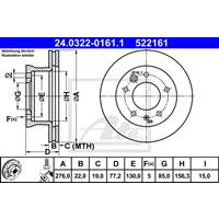 mercedes Powerdisc remschijf geventileerd 24032201611