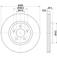 chrysler Remschijf Gecoat 50334PRO 8DD355118601