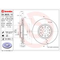 Remschijf COATED DISC LINE BREMBO, Remschijftype: Binnen geventileerd, u.a. für VW, Seat, Skoda