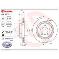 BREMBO Bremsscheiben 09.8700.11 Scheibenbremsen,Bremsscheibe BMW,3 E36,3 Coupe E36,Z3 E36,3 Cabriolet E36,Z3 Coupe E36