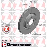 Remschijf COAT Z Zimmermann, Remschijftype: Binnen geventileerd, u.a. für Hyundai, KIA