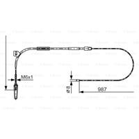 BOSCH Handbremsseil 1 987 477 962 Bremsseil,Seilzug Feststellbremse MERCEDES-BENZ,A-CLASS W168