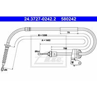 Seilzug, Feststellbremse | ATE (24.3727-0242.2)