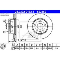 mercedes Powerdisc remschijf geventileerd 24032201621