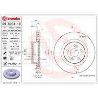 2 Remschijven Brembo Vernis Uv 09.8904.11