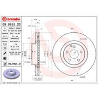 1 Remschijf Brembo Vernis Uv 09.9825.21