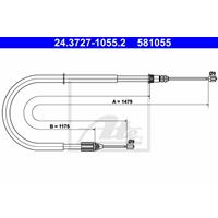 Seilzug, Feststellbremse | ATE (24.3727-1055.2)
