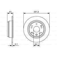 Bremsscheibe Hinterachse Bosch 0 986 479 A91