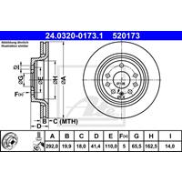 fiat Powerdisc remschijf geventileerd 24032001731