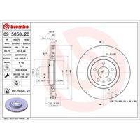 Bremsscheibe 'COATED DISC LINE' | BREMBO (09.5058.21)