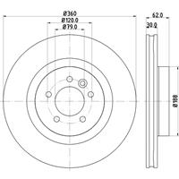 Bremsscheibe vorne Hella pagid für land rover discovery iv