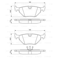 BOSCH Bremsbeläge BMW 0 986 469 960 34211157044,34211157334,34211157563 Bremsklötze,Scheibenbremsbelag,Bremssteine,Bremsbelagsatz, Scheibenbremse