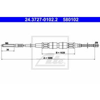 Seilzug, Feststellbremse | ATE (24.3727-0102.2)