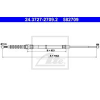 Handremkabel ATE 24.3727-2709.2