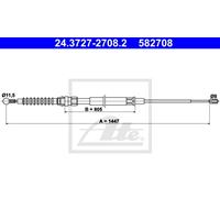 Seilzug, Feststellbremse | ATE (24.3727-2708.2)