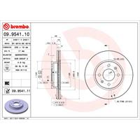 2 Remschijven Brembo Vernis Uv 09.9541.11