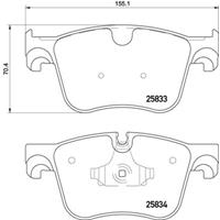 Bremsbelagsatz, Scheibenbremse Brembo P 61 123