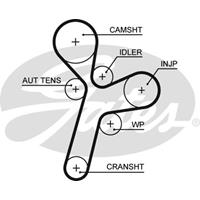 GATES Zahnriemen 5634XS Steuerriemen OPEL,CHEVROLET,DAEWOO,ANTARA,CAPTIVA C100, C140,NUBIRA Kombi,CRUZE J300,EPICA KL1_,LACETTI J200,NUBIRA Stufenheck
