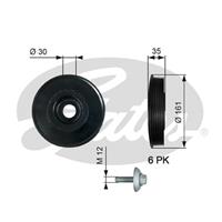 Riemschijf, krukas DriveAlign GATES, u.a. für Peugeot, Toyota, Citroën, Ford, Volvo, Mazda