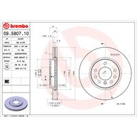 Bremsscheibe Vorderachse Brembo 09.5807.10