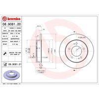 Bremsscheibe | BREMBO (08.9081.20)