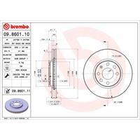 2 Remschijven Brembo Vernis Uv 09.8601.11