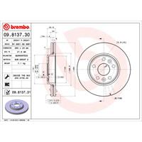 2 Remschijven Brembo Vernis Uv 09.8137.31