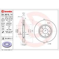 2 Remschijven Brembo Vernis Uv 09.9616.11