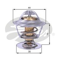 GATES Thermostat TH43688G1 Kühlwasserthermostat,Kühlwasserregler PEUGEOT,CITROËN,JAGUAR,407 SW 6E_,607 9D, 9U,407 6D_,407 Coupe 6C_,C5 III Break TD_