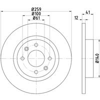 hellapagid PRO HELLA PAGID, Remschijftype: Massief, u.a. für Renault, Dacia, Lada