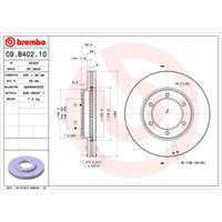2 Disques De Frein Brembo 09.b402.10