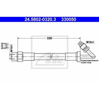 Kupplungsschlauch | ATE (24.5802-0320.3)