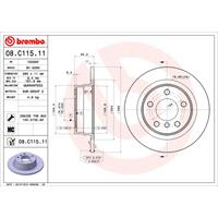 Remschijf COATED DISC LINE BREMBO, Remschijftype: Massief, u.a. für BMW