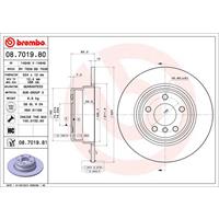 Remschijf COATED DISC LINE BREMBO, Remschijftype: Massief, u.a. für BMW