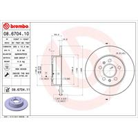 2 Remschijven Brembo Vernis Uv 08.6704.11