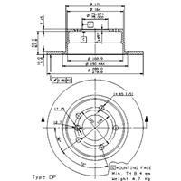 Remschijf COATED DISC LINE BREMBO, Remschijftype: Massief, u.a. für BMW