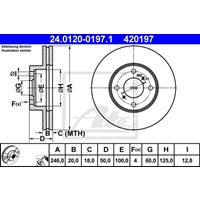Bremsscheibe Vorderachse ATE 24.0120-0197.1