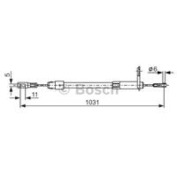 BOSCH Handbremsseil 1 987 477 850 Bremsseil,Seilzug Feststellbremse MERCEDES-BENZ,E-CLASS W210,E-CLASS Kombi S210