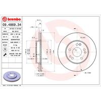 Bremsscheibe | BREMBO (09.4869.34)