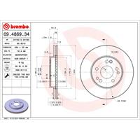 Remschijf BREMBO, Remschijftype: Binnen geventileerd: , u.a. für Mercedes-Benz