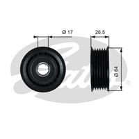 Geleide rol/omdraairol, Poly V-riem INA, Diameter (mm)69mm, u.a. für Mercedes-Benz, Chrysler, Jeep, Ssangyong, Audi, Porsche, VW, Dodge, RAM, Skoda, D